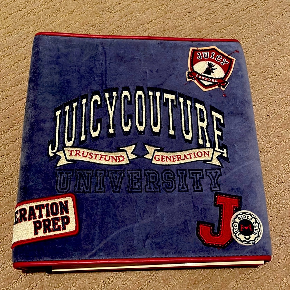 Vintage Juicy Couture Velour School Binder